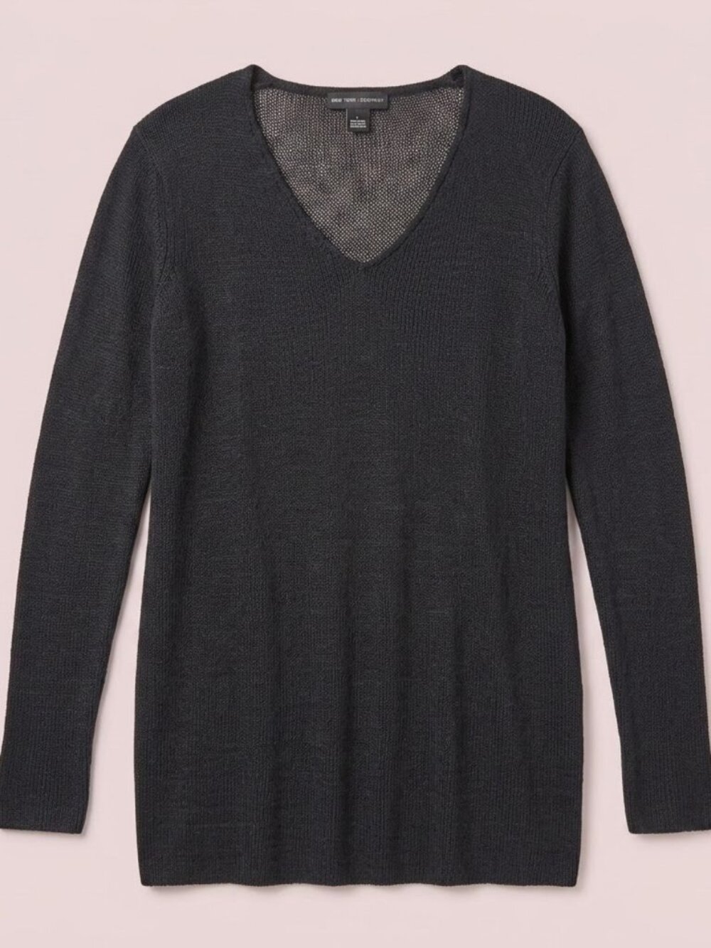 NWT New York & Company Black V-Neck Lightweight Knit Sweater